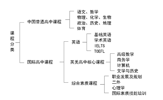 雙威國際學校課程分類